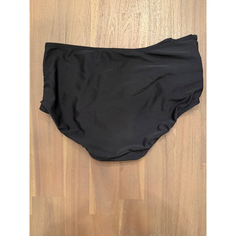 Black High Waisted Strappy Side Cutout Bikini‎ Bottoms Size Medium
